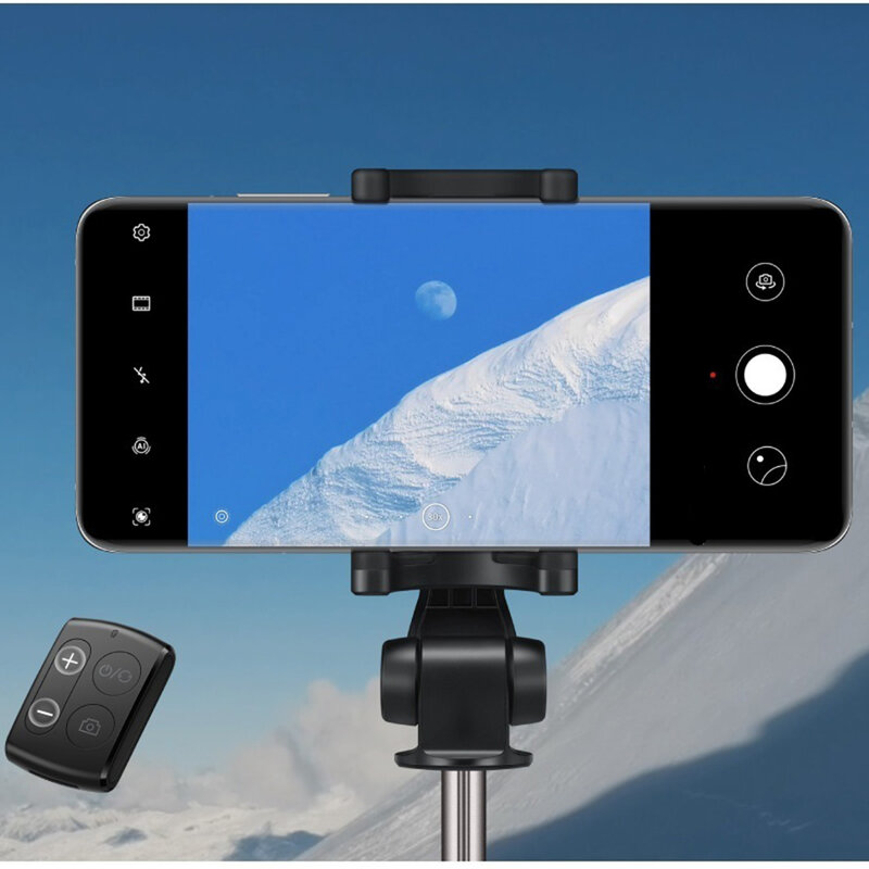 Suport Selfie Stick Huawei Original, Tripod Cu Telecomanda - CF15-Pro - Negru