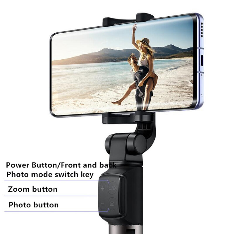 Suport Selfie Stick Huawei Original, Tripod Cu Telecomanda - CF15-Pro - Negru