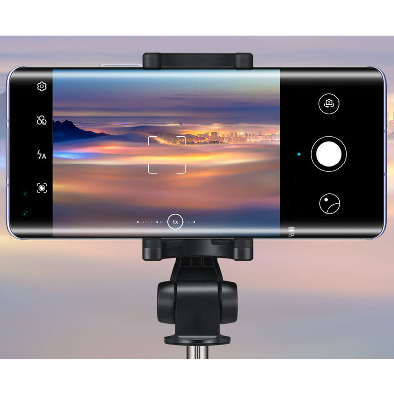 Suport Selfie Stick Huawei Original, Tripod Cu Telecomanda - CF15-Pro - Negru