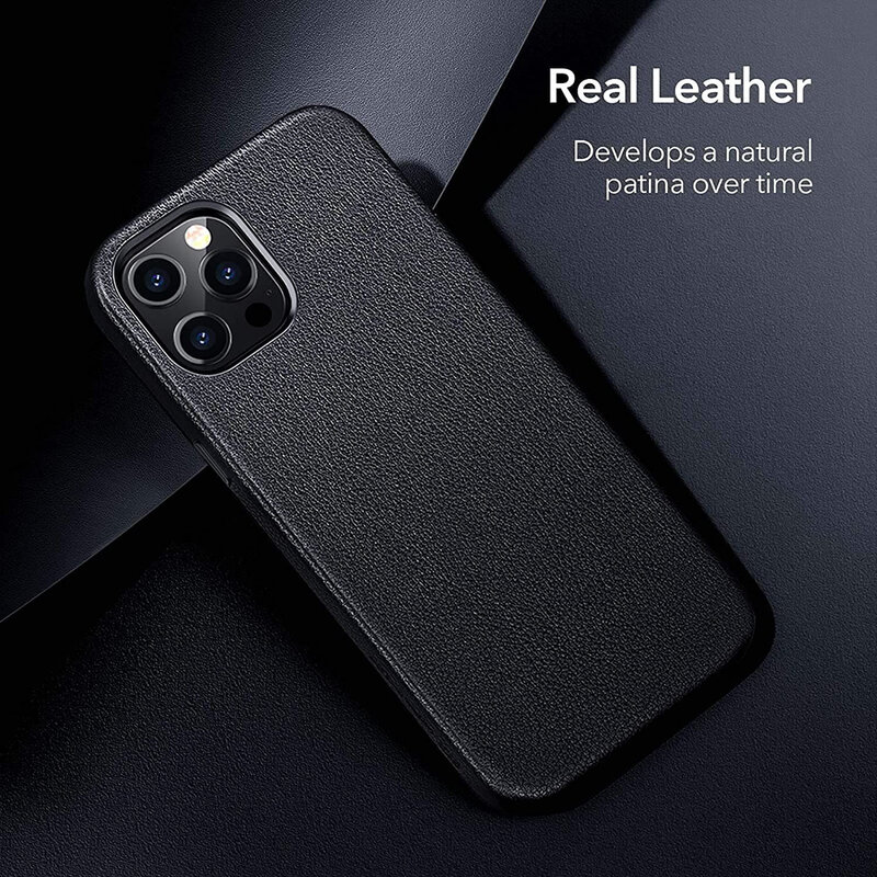 Husa iPhone 12 Pro Max ESR Metro Leather - Albastru