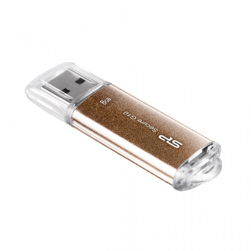 Stick USB 2.0 8 GB Silicon Power Secure G10 - Bronze