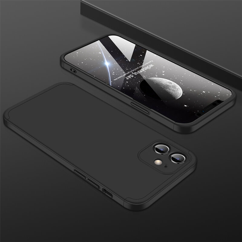 [Pachet 360°] Husa + Folie iPhone 12 mini GKK Original - Negru