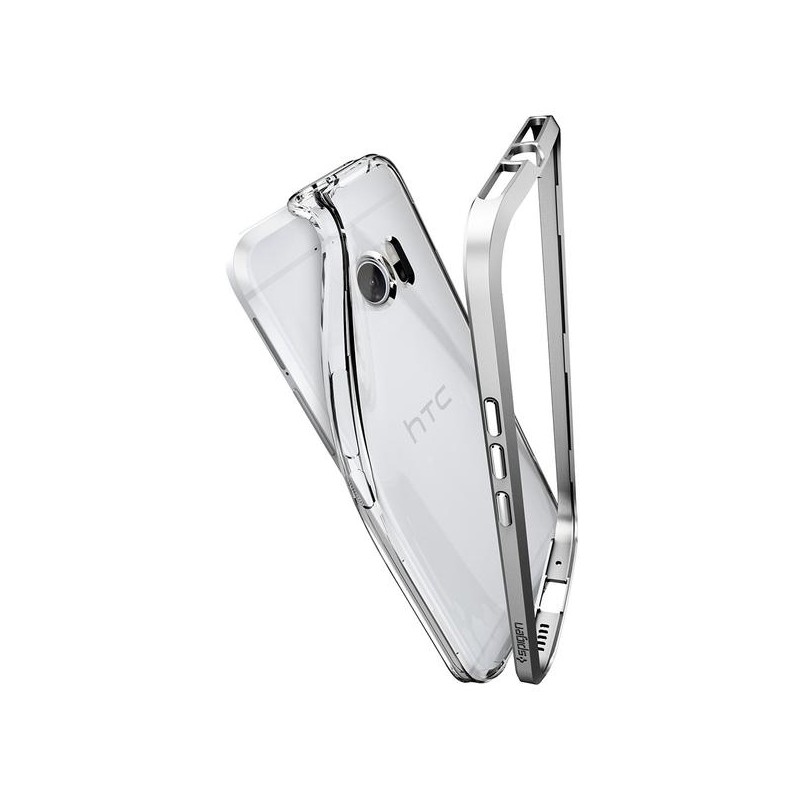 Bumper Spigen HTC 10, One M10 Neo Hybrid Crystal - Silver