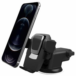 Suport Auto Telefon Tech Protect Dash, Telescopic, Prindere Parbriz, Bord - Negru