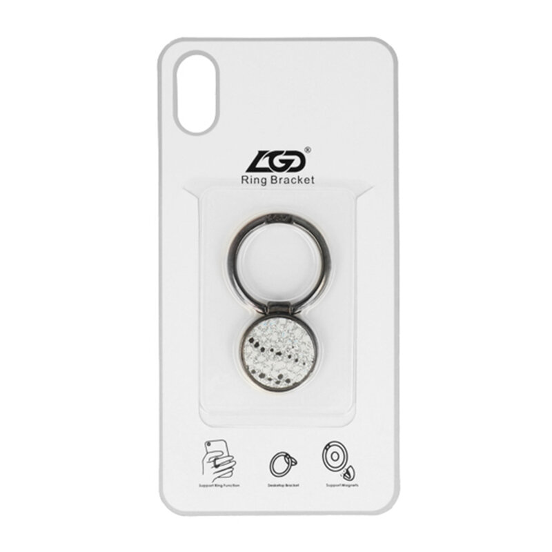 Suport iRing LGD Snake Universal Cu Adeziv 3M Pentru Telefon - Argintiu