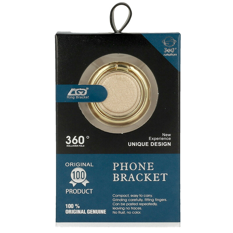 Suport iRing LGD Leather Universal Cu Adeziv 3M Pentru Telefon - Auriu