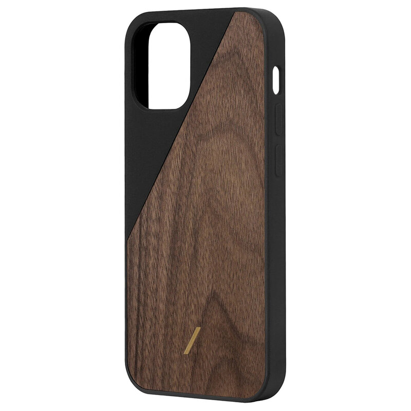 Husa iPhone 12 Native Union Clic Wooden Din Lemn De Nuc - Negru