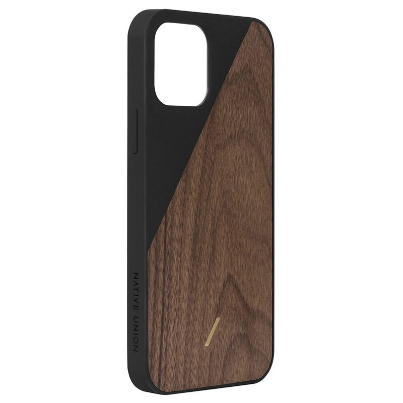 Husa iPhone 12 Native Union Clic Wooden Din Lemn De Nuc - Negru