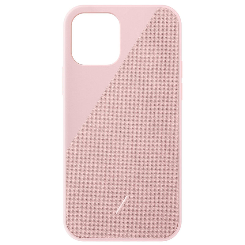Husa iPhone 12 Native Union Clic Canvas Din Material Textil - Roz