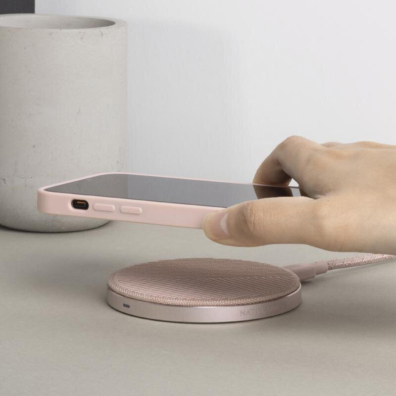 Husa iPhone 12 Native Union Clic Canvas Din Material Textil - Verde