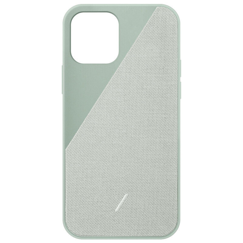 Husa iPhone 12 Native Union Clic Canvas Din Material Textil - Verde
