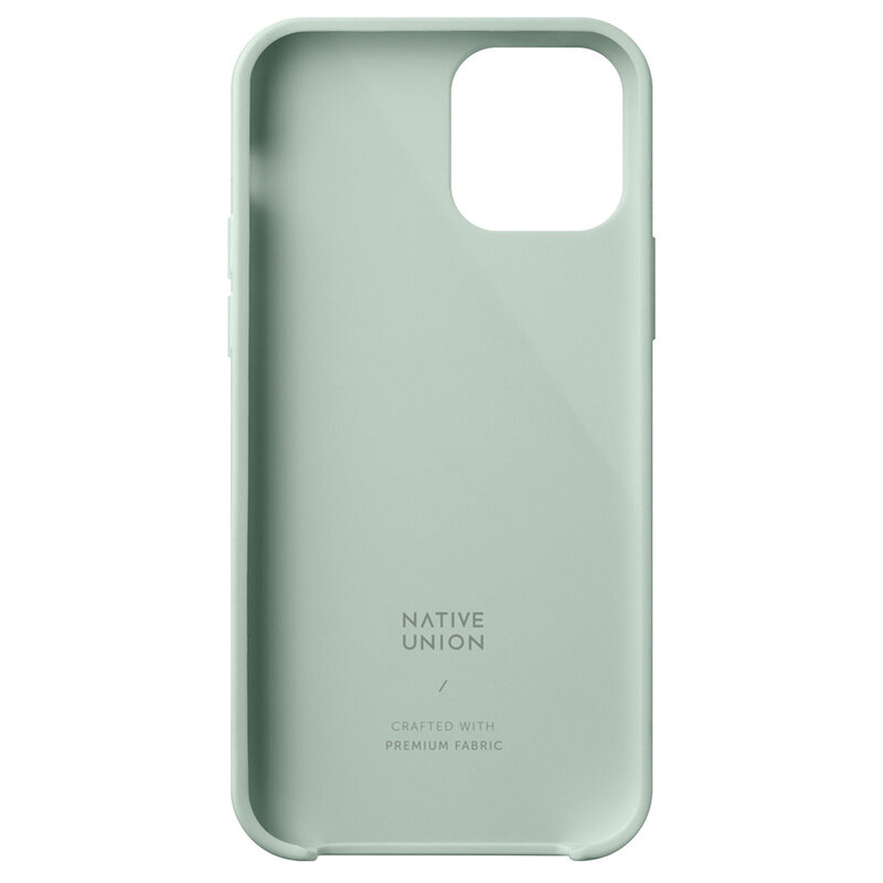 Husa iPhone 12 Native Union Clic Canvas Din Material Textil - Verde