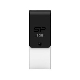 Stick USB 2.0 , Micro-USB 8 GB Silicon Power Mobile X21 - Black