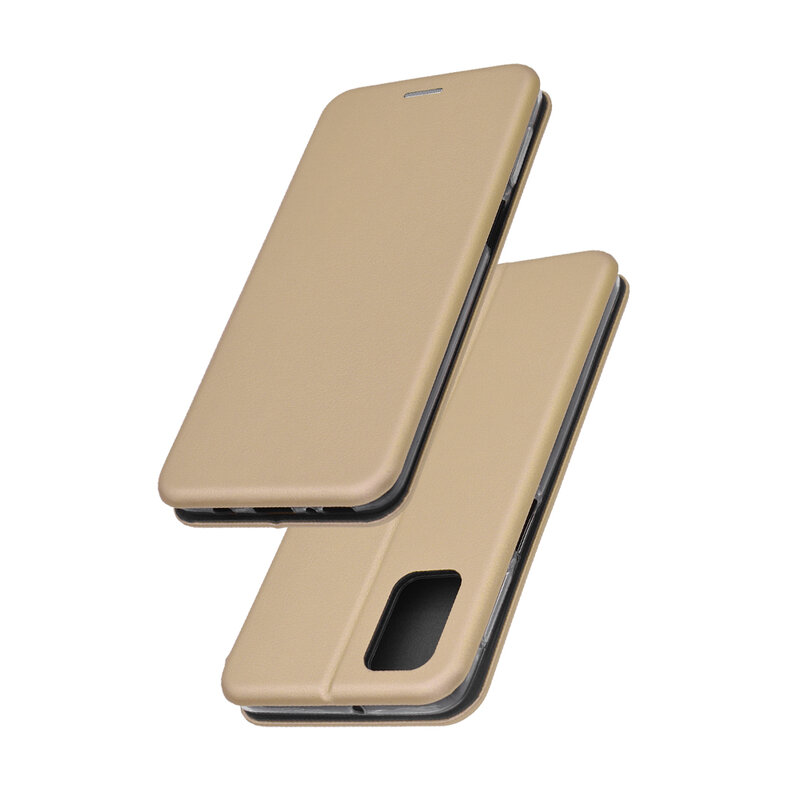 Husa Samsung Galaxy M31s Flip Magnet Book Type - Gold