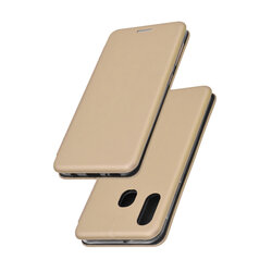 Husa Samsung Galaxy A20e Flip Magnet Book Type - Gold