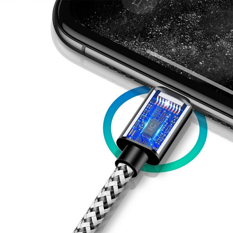 [Pachet 5x] Cablu De Date Dux Ducis K-one Lightning 2A, 1m, 2m, 3m - Negru