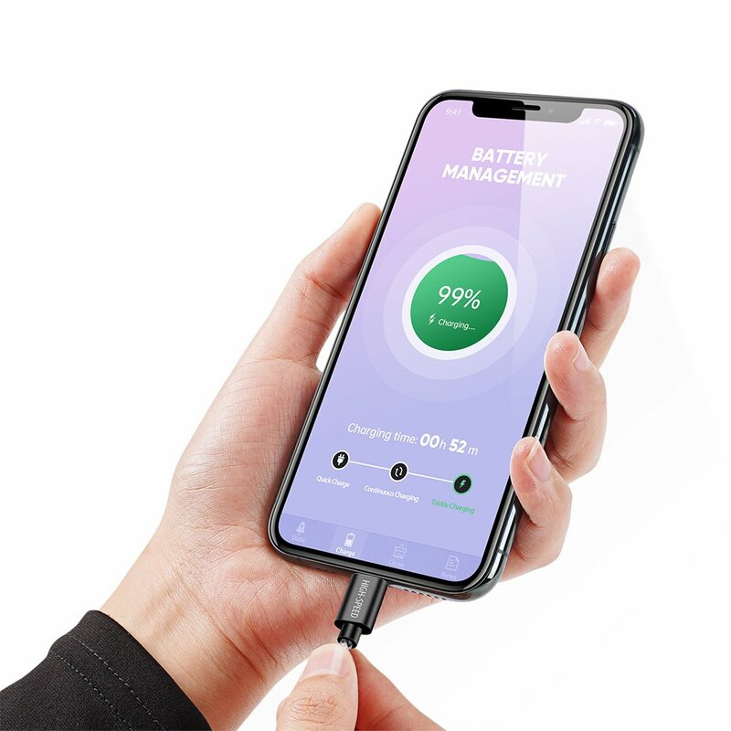 [Pachet 5x] Cablu De Date Dux Ducis K-one Lightning 2A, 1m, 2m, 3m - Negru