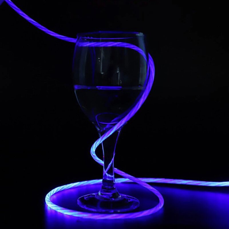 Cablu de Incarcare 3in1 Techsuit Light UP Fantasy Magnetic 1m, alb