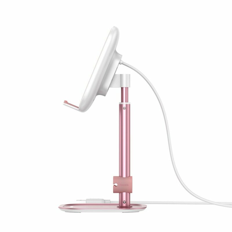 Suport Birou Baseus Cu Incarcare Wireless Pentru Telefon 15V - SUWY-D0R - Roz