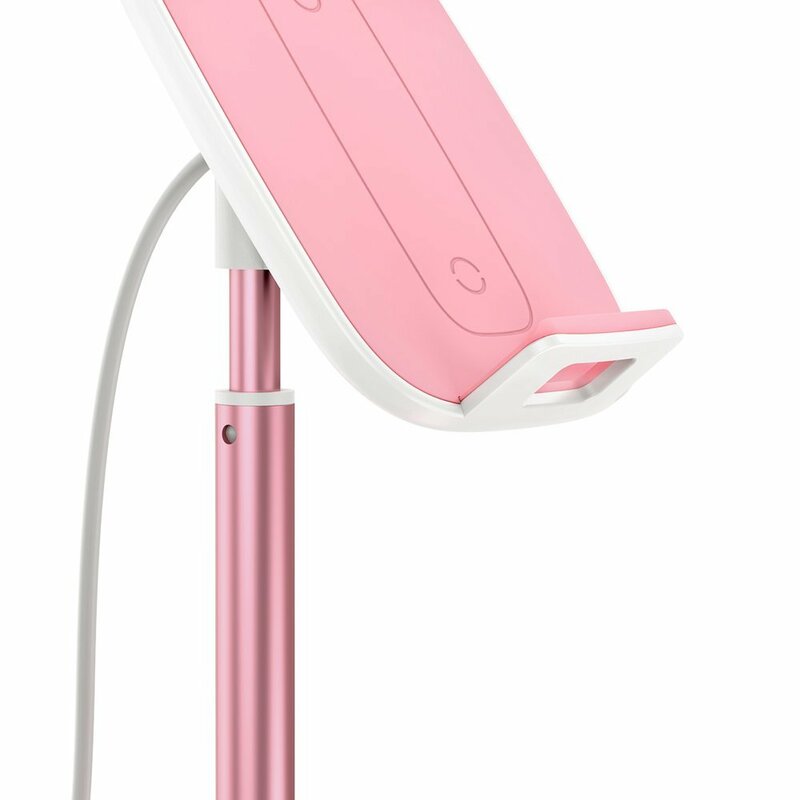 Suport Birou Baseus Cu Incarcare Wireless Pentru Telefon 15V - SUWY-D0R - Roz