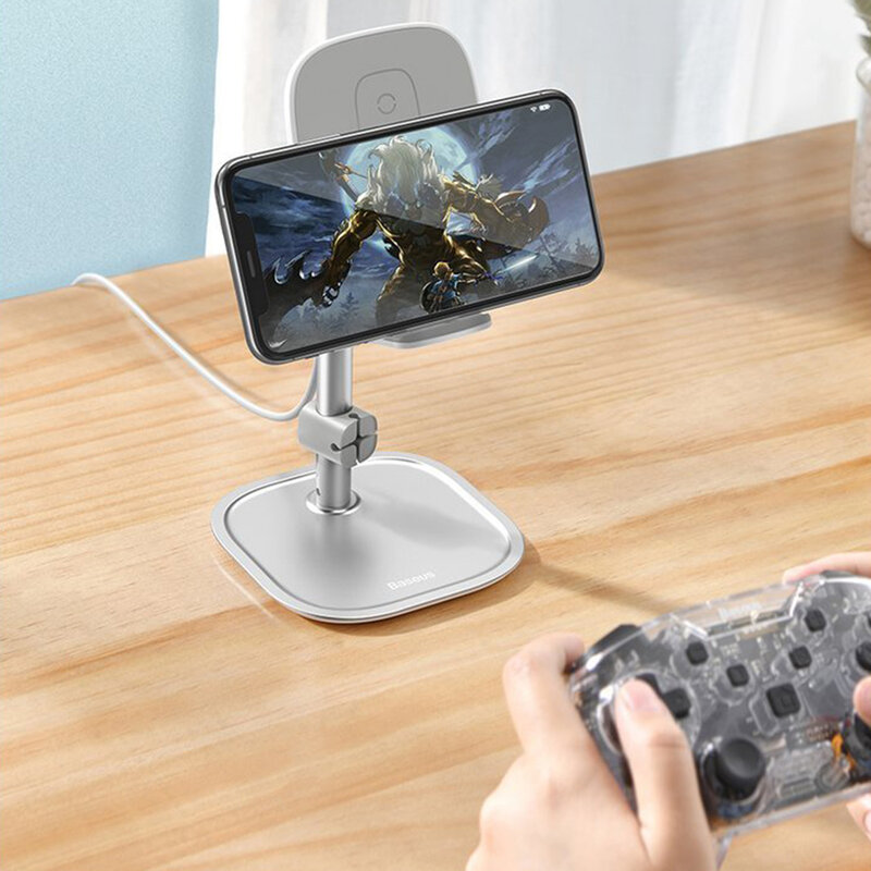 Suport Birou Baseus Cu Incarcare Wireless Pentru Telefon 15V - SUWY-D0R - Roz