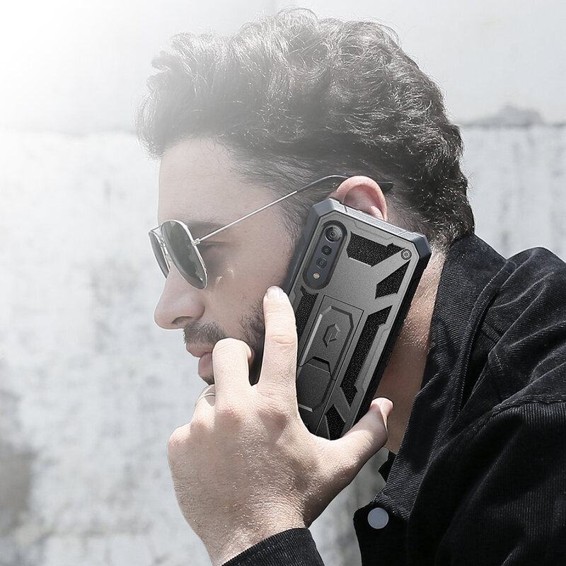 [Pachet 360°] Husa LG Velvet 5G Poetic Spartan + Folie Ecran - Negru