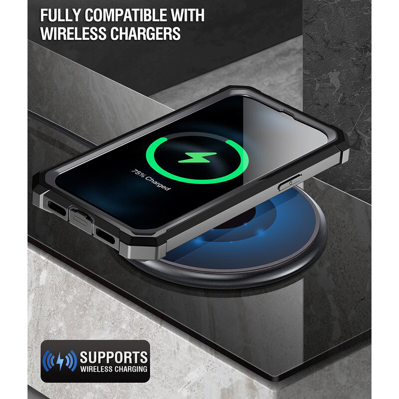 [Pachet 360°] Husa iPhone 12 mini Poetic Guardian + Folie Ecran - Negru