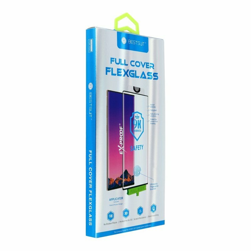 Folie Xiaomi Mi CC9 Pro Bestsuit Fullcover Flexible Glass 9H Hot Bending V2 - Negru