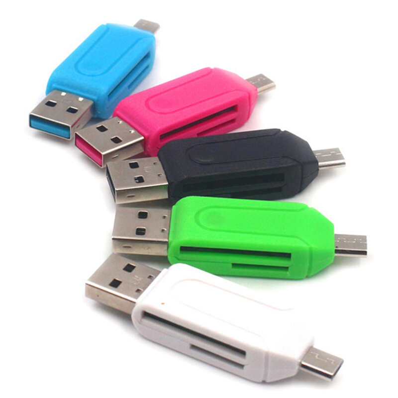Card reader SD, MicroSD, Mobster 2in1, universal, Micro-USB, USB 2.0, roz