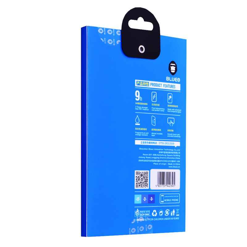 Folie Sticla iPhone 8 Blueo 5D Mr. Monkey Strong Anti-Blue - Alb