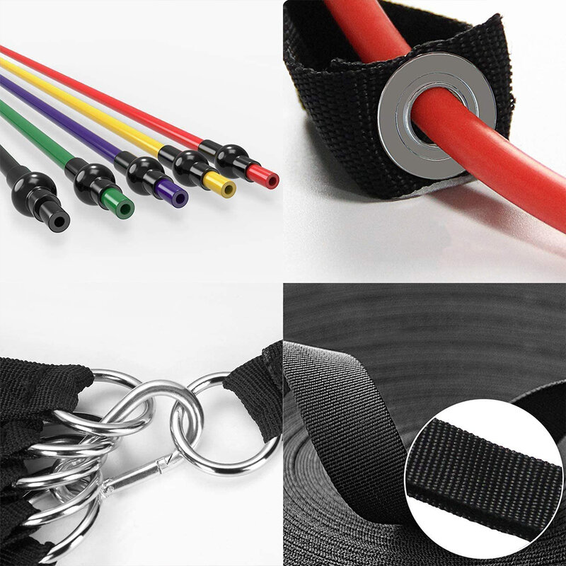 Set antrenament, 11 piese cu benzi de rezistenta, 45+ exercitii diferite