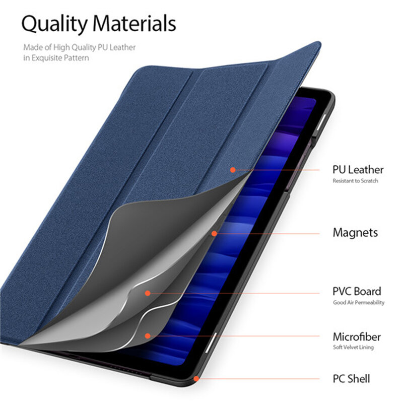 Husa Samsung Galaxy Tab A7 10.4 2020 T500/T505 Dux Ducis Domo - Albastru