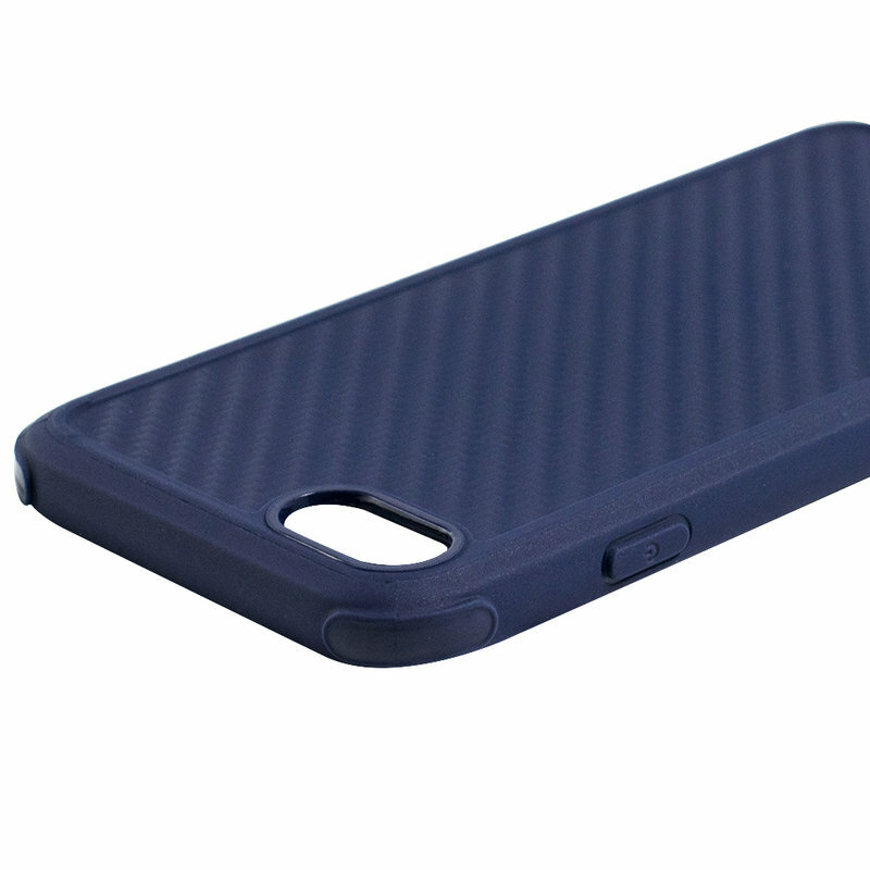 Husa iPhone SE 2, SE 2020 Roar Carbon Armor - Albastru