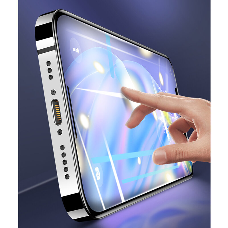 Folie sticla iPhone 12 Pro Max USAMS Tempered Glass 9H - Negru