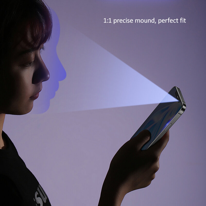 Folie sticla iPhone 12 Pro USAMS Tempered Glass 9H - Negru