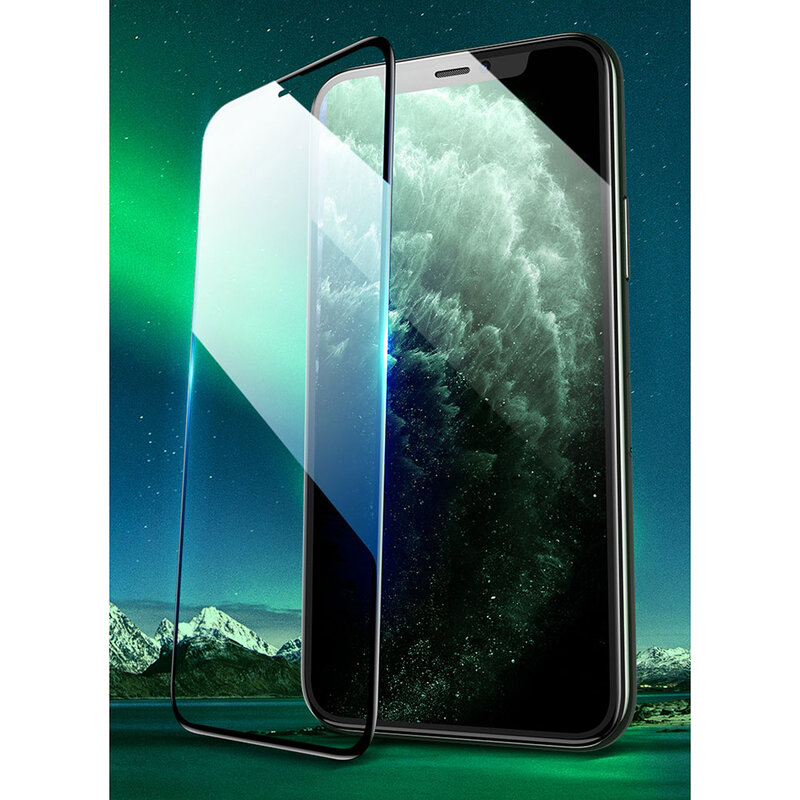 Folie Sticla iPhone 11 USAMS Full Screen Curved Glass - Negru