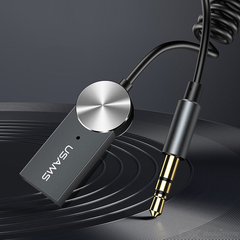 Receptor audio Usams, transmitator auto wireless, USB, Jack 3.5mm, negru, US-SJ464