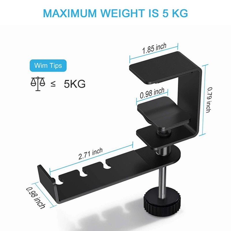 Suport birou multifunctional, organizator casti, cabluri, Techsuit
