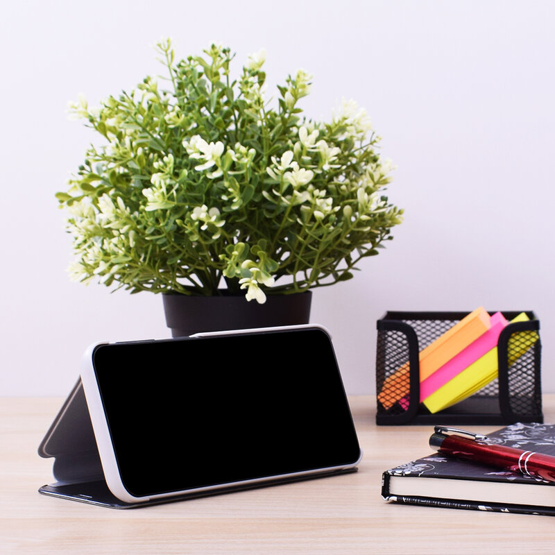 Husa Huawei P40 Lite E Flip Standing Cover - Argintiu