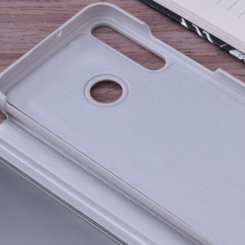 Husa Huawei P40 Lite E Flip Standing Cover - Argintiu