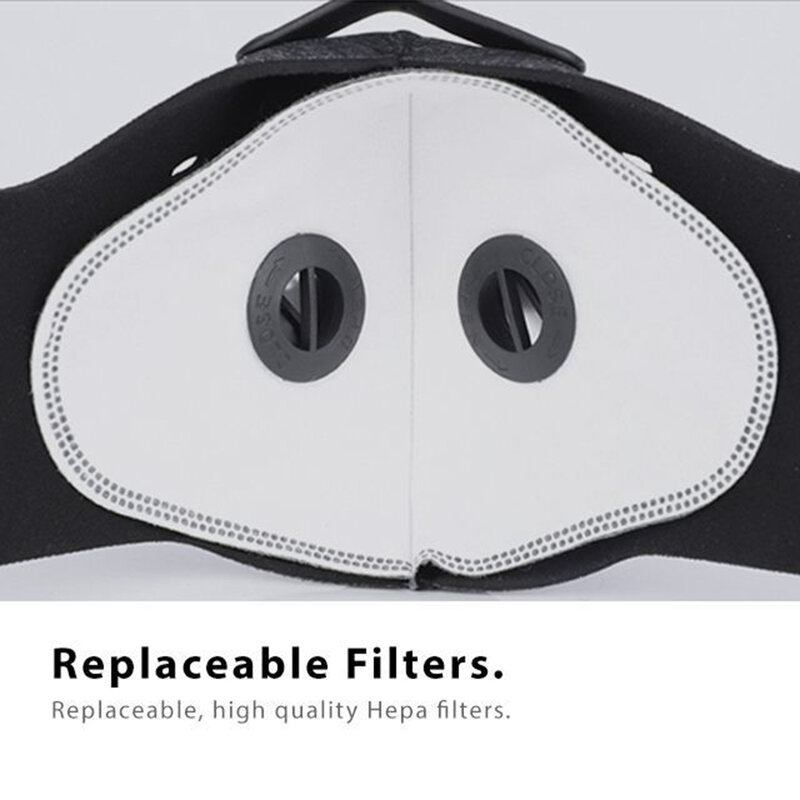 Masca sport cu filtru reutilizabila Fdtwelve G1, universala, neagra