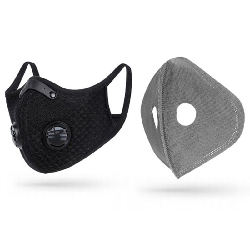 Masca sport cu filtru reutilizabila Fdtwelve G1, universala, neagra