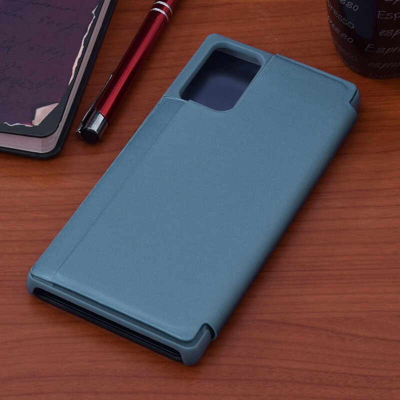 Husa Samsung Galaxy Note 20 Flip Standing Cover - Blue