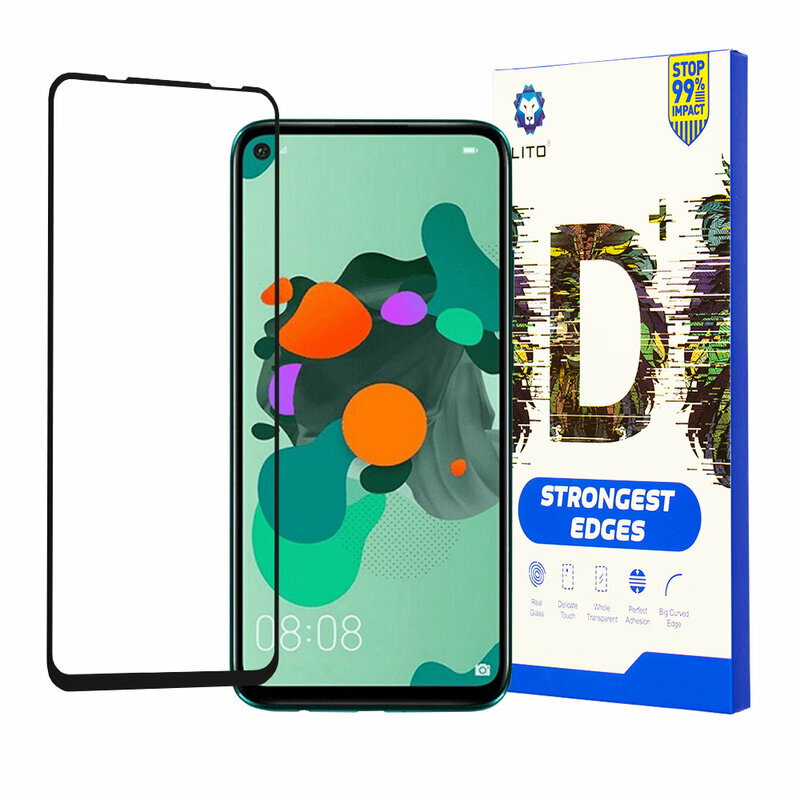 Folie Sticla Huawei Nova 5T Lito Strongest Edges Cu Rama - Negru