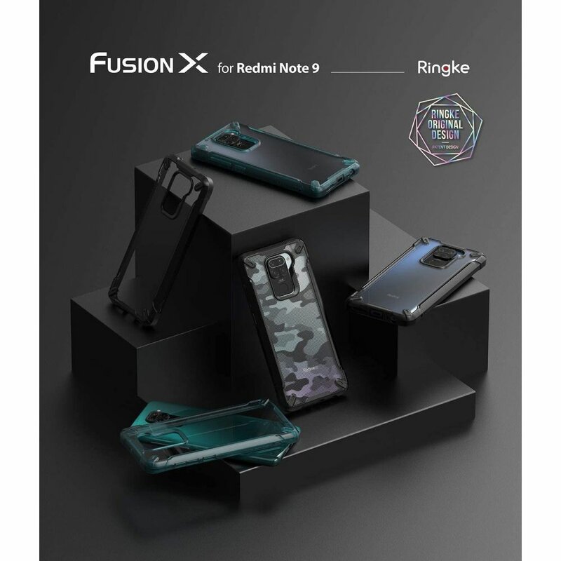 Husa Xiaomi Redmi Note 9 Ringke Fusion X Design - Camo Black