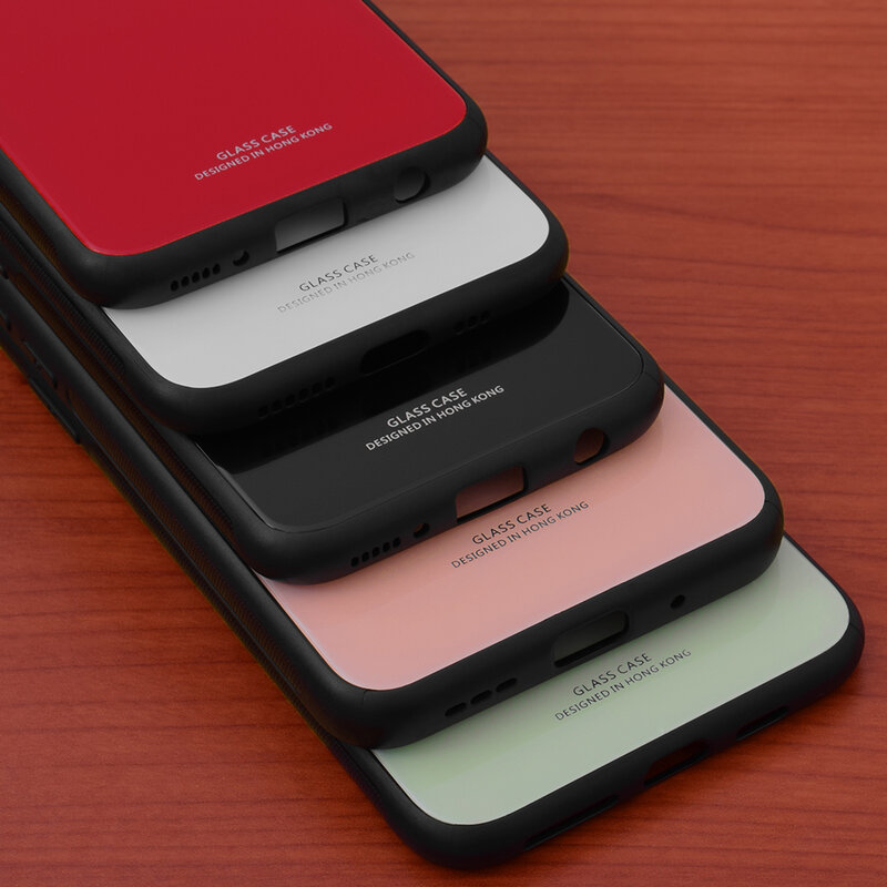 Husa Samsung Galaxy A40 Glass Series - Roz