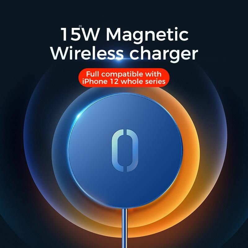 Incarcator wireless magnetic JoyRoom JR-A28, incarcare rapida, 15W, negru