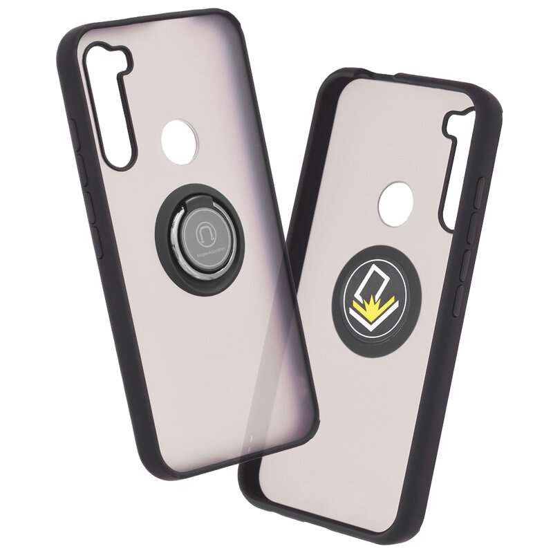 Husa Motorola One Fusion Plus Techsuit Glinth cu inel suport stand magnetic, negru