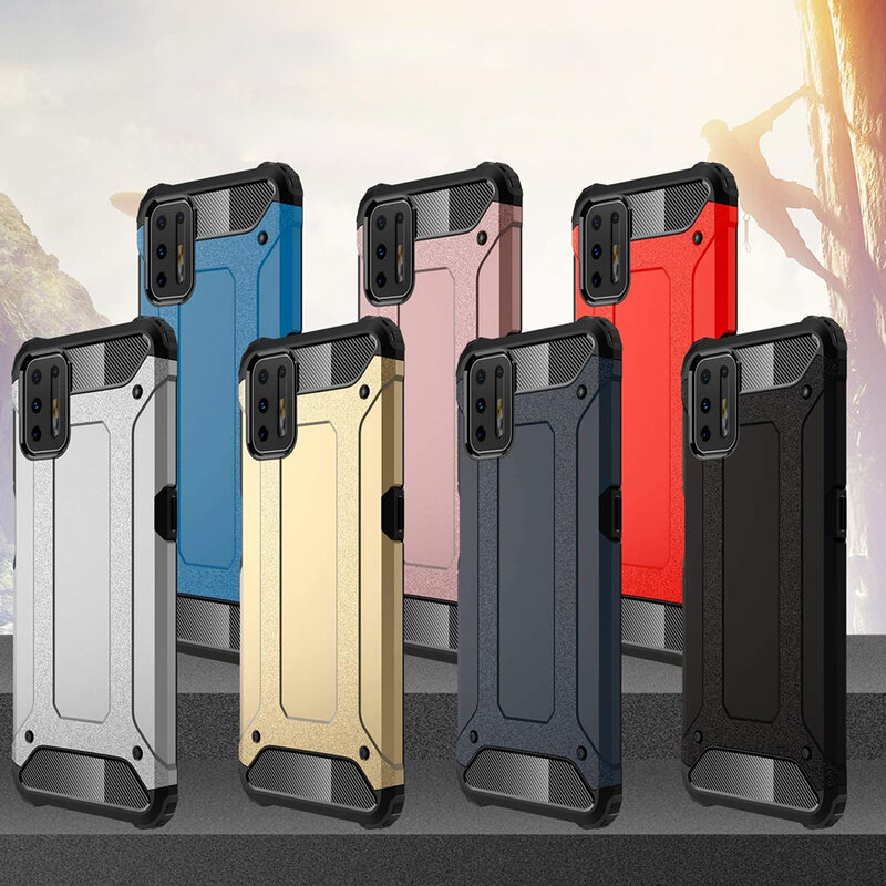 Husa Motorola Moto G9 Plus Techsuit Hybrid Armor, negru