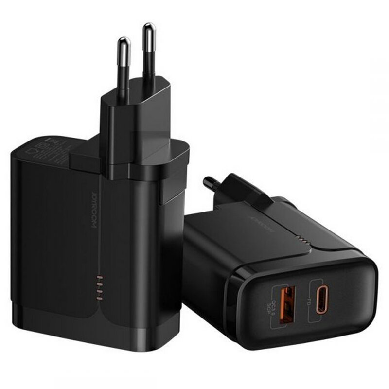 Incarcator priza JoyRoom, USB, Type-C, PD3.0, QC3.0, 36W, negru, L-QP361